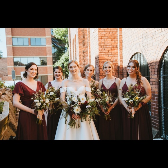 Azazie Gracie Bridesmaid Dress in Cabernet - Picture 8 of 12